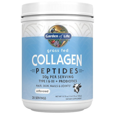 Garden Of Life Grassfed Collagen Peptides Unflavored 28 Servings - 19.75 Oz. - Image 1