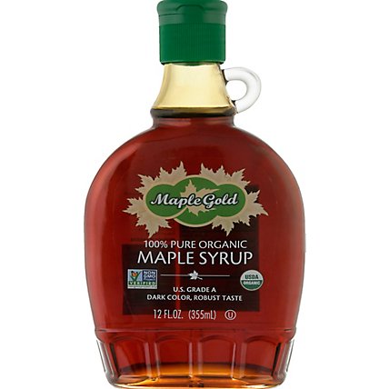 Organic Dark Color Robust Taste Maple Syrup - 12 OZ - Image 2