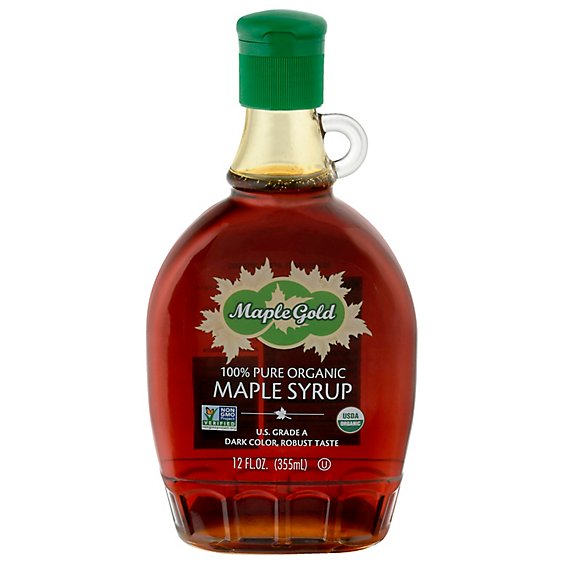 Organic Dark Color Robust Taste Maple Syrup - 12 OZ