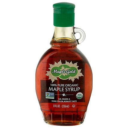 Maple Gold Organic Maple Syrup Dark Color Robust Taste - 8 FZ - Image 3