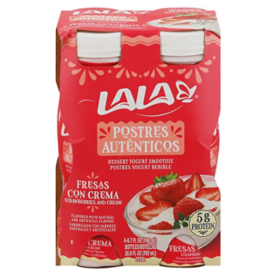 Lala Postres Autenticos Dessert Yogurt Smoothie-fresas Con Crema/  FZ  - Star Market