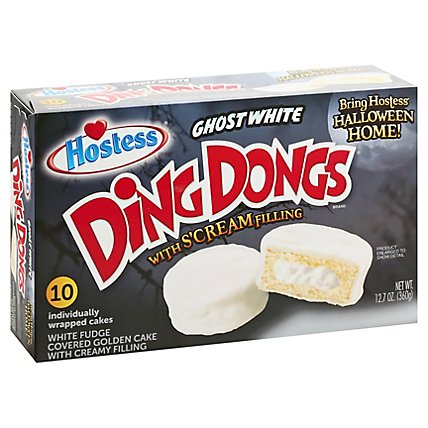 Hostess Ghost White Fudge Ding Dongs 10 count - 12.7 Oz - Image 1