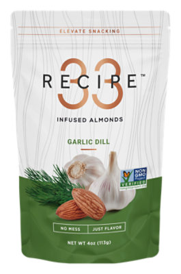 Recipe 33 Garlic Dill Infused Almonds - 4 OZ - Image 1