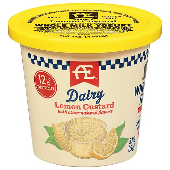 Anderson Erickson Dairy Yogurt Whole Lemon Custard - 5.3 Oz