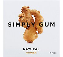 Simply Gum Ginger Gum - 15 CT