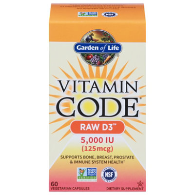 Gol Vitamin Code Raw D3 5000 Iu Capsules - 60CT - Image 2