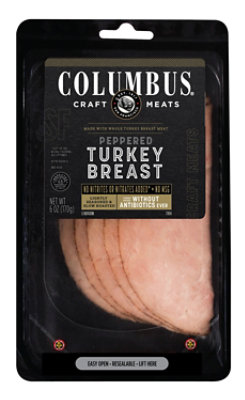 Columbus Abf Pepper Turkey - 6 OZ