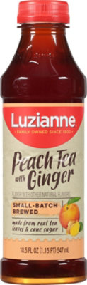 Luzianne Peach With Ginger Tea Ready To Drink Bottle - 18.5 OZ - Image 2