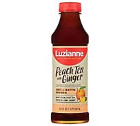 Luzianne Peach With Ginger Tea Ready To Drink Bottle - 18.5 OZ