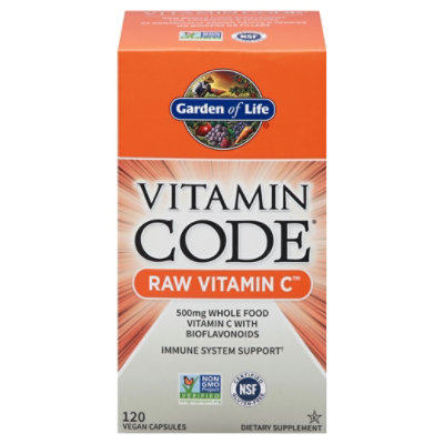 Gol Vitamin Code Raw Vitamin C Capsules - 120CT - Image 3