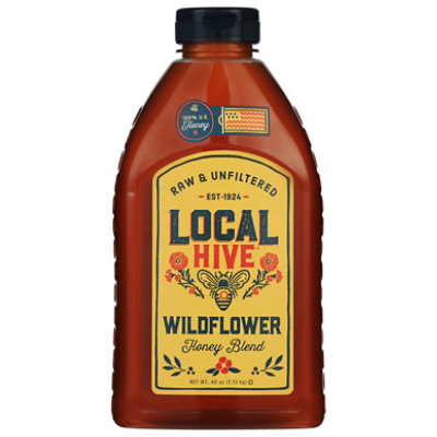 Local Hive 100% Raw Wildflower Honey - 40 OZ