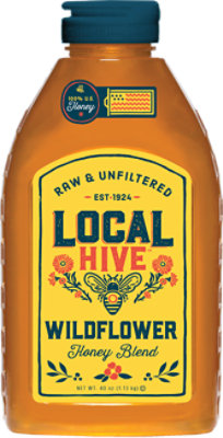 Local Hive 100% Raw Wildflower Honey - 40 OZ