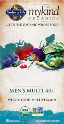 Gol Mykind Organics Mens 40 Multi Tablets - 60CT - Image 2