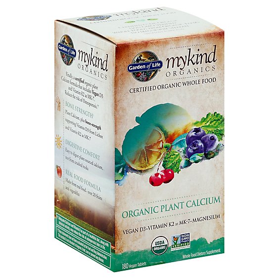 Gol Mykind Organics Plant Calcium Tablets - 180CT