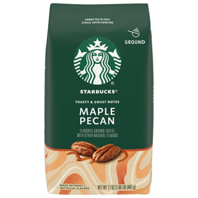 Starbucks 100% Arabica Naturally Flavored Maple Pecan Ground Coffee Bag - 17 Oz