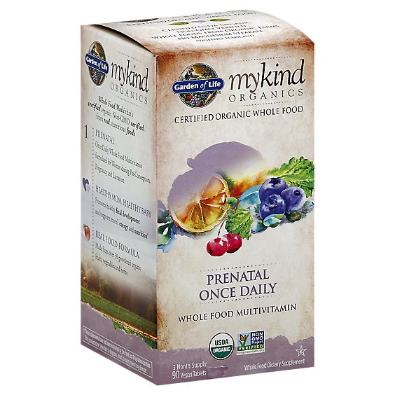 Gol Mykind Organics Prenatal Once Daily Tablets - 90CT