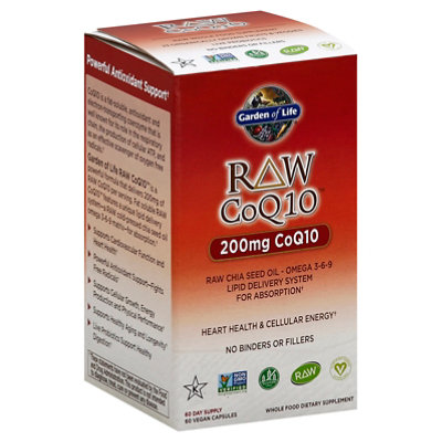 Garden Of Life Supplement Raw Coq10 Capsules 60 Count Haggen