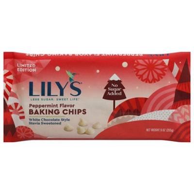 Lilys Sweets Chips Wht Choc Peprmnt - 9 OZ - Image 1