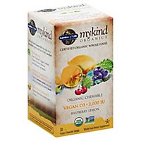 Gol Mykind Organics Vegan D3 Raspberry Lemon Chewables - 30CT - Image 1