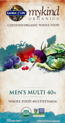 Gol Mykind Organics Mens 40 Multi Tablets - 120CT - Image 2