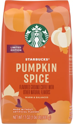 Starbucks 100% Arabica Naturally Flavored Pumpkin Spice Ground Coffee Bag - 17 Oz - Image 2