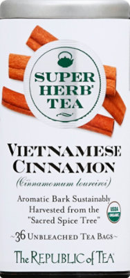 The Republic of Tea Organic Super Herb Tea Vietnamese Cinnamon - 36 Count - Image 2