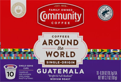 Community Coffee Around The World Guatemala Medium Roast Single Serve - 10 CT - Image 2