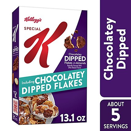 Special K Breakfast Cereal Chocolatey Dipped Flakes with Almonds - 13.1 Oz - Image 2