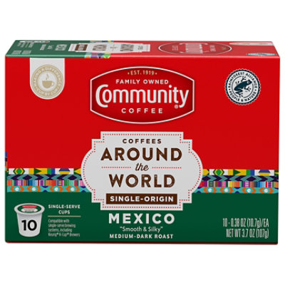 Community Coffee Around The World Mexico Med-dark Roast Single Serve - 10 CT - Image 3