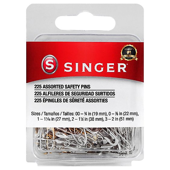 Singer Safety Pins Value Pack - 225 CT