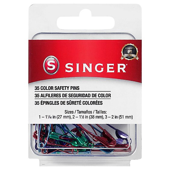 Singer Safety Pins Metalic Astd - EA