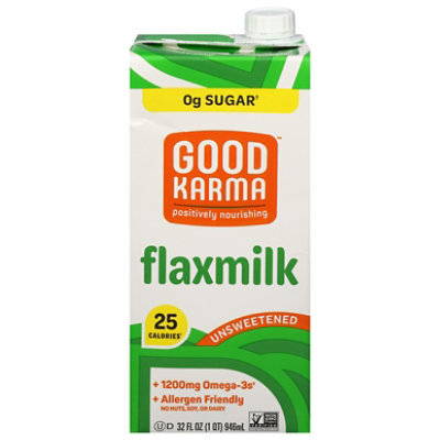 Good Karma Flaxmilk Unsweetened - 32 Fl. Oz. - Image 1