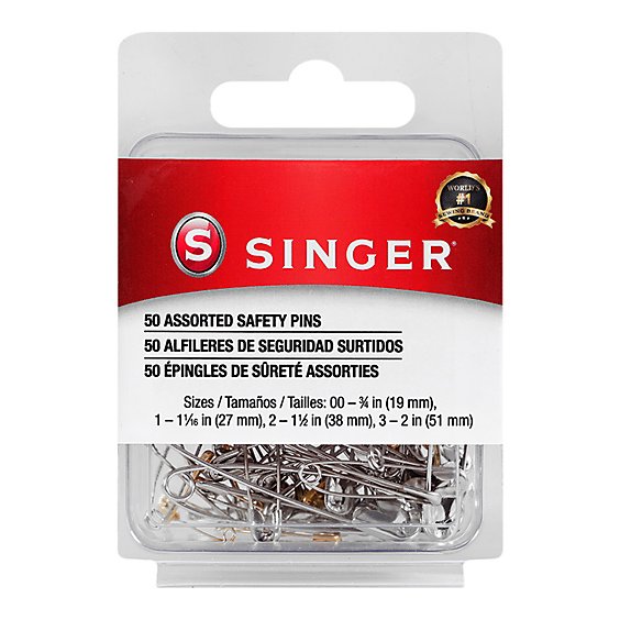 Singer Safety Pins 50 ct - Jones & Vandermeer
