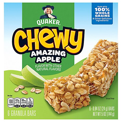 Quaker Chewy Granola Bars Amazing Apple 6 Count - 5 Oz
