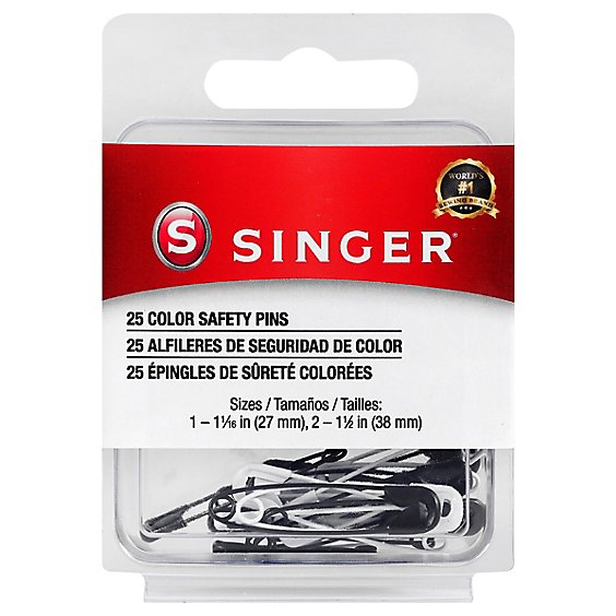 Singer Black And White Safety Pins - EA