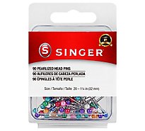 Singer Pearlized Straight Pins Size 24 - 90 CT
