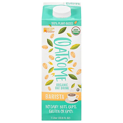 BetterBody Foods Oatsome Organic Oat Milk Barista - 1 Liter - Image 3