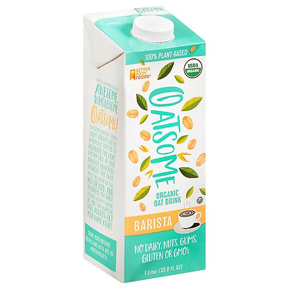 BetterBody Foods Oatsome Organic Oat Milk Barista - 1 Liter
