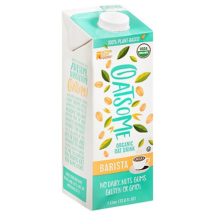 BetterBody Foods Oatsome Organic Oat Milk Barista - 1 Liter - Image 1