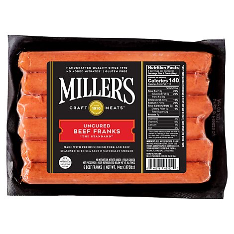Millers Standard Beef Franks - 14 OZ