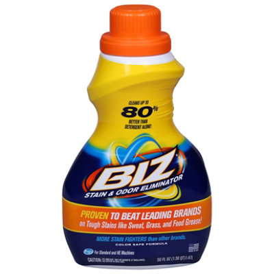 Biz Stain & Odor Eliminator Color Safe Liquid Detergent 50 Fl. Oz