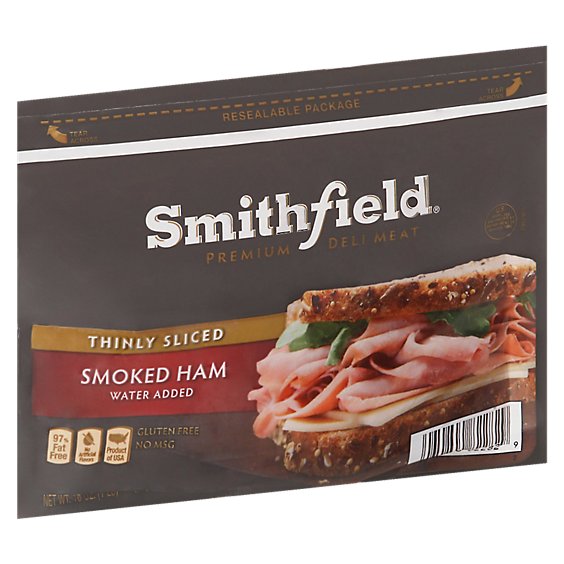 Smithfield Thinly Sliced Smoked Ham Lunch Meat - 16 Oz