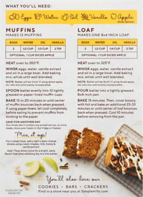 Simple Mills Muffin Mix Apple Cinnamon - 9 OZ - Image 5
