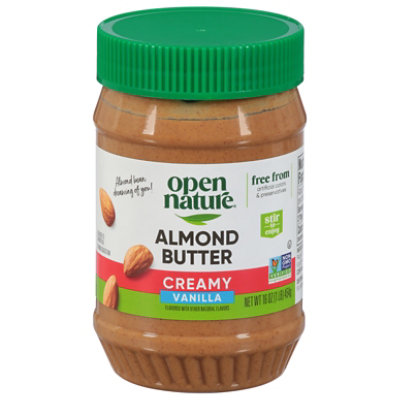 Open Nature Almond Butter Creamy Vanilla - 16 OZ
