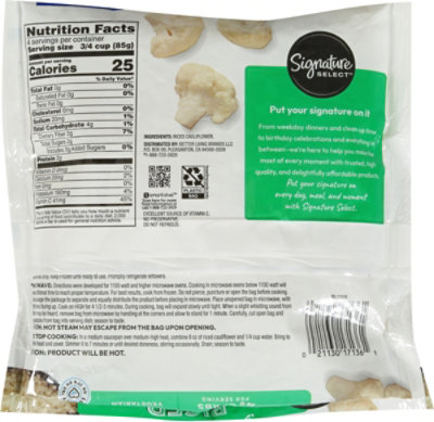 Signature SELECT Plain Riced Cauliflower - 12 Oz - Image 5