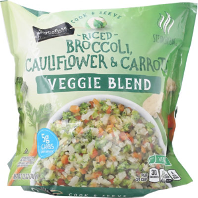 Signature SELECT Riced Broccoli Cauliflower Carrots Veggie Blend - 12 Oz - Image 2