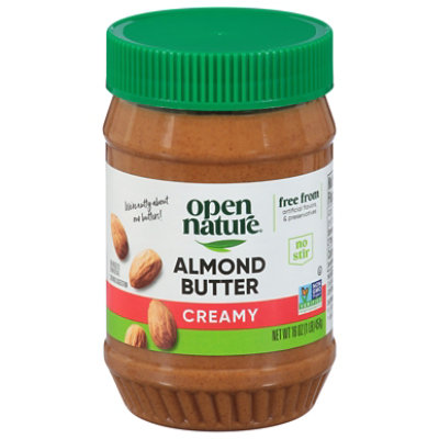 Open Nature Almond Butter Creamy No Stir - 16 Oz - Image 1