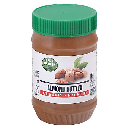 Open Nature Almond Butter Creamy No Stir - 16 Oz - Image 1
