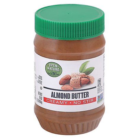Open Nature Almond Butter Creamy No Stir - 16 Oz