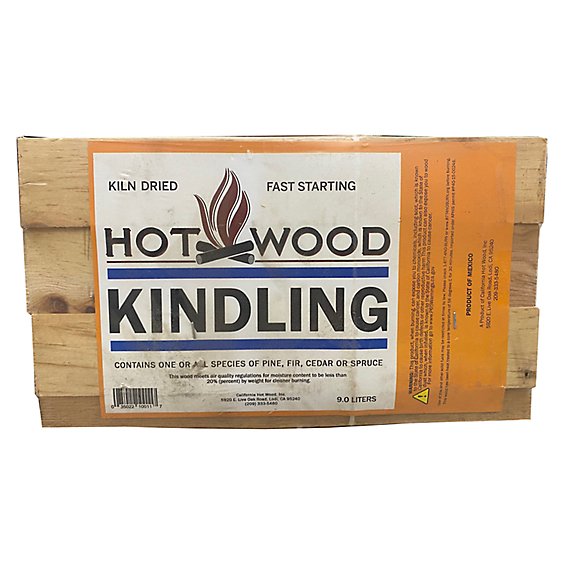 Hot Wood Natural Seasoned Kindling - 9 LT